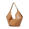 Leather Bag Female Fashion Cowhide Braided Pattern Lady Class Commuting Bag