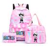 3Pcs/set Anime One Piece Anti-Theft Backpack Casual Daypack with Lunch Bag Pencil Case Back To School Daily Bookbag for Boy Girl Mochila Rucksack