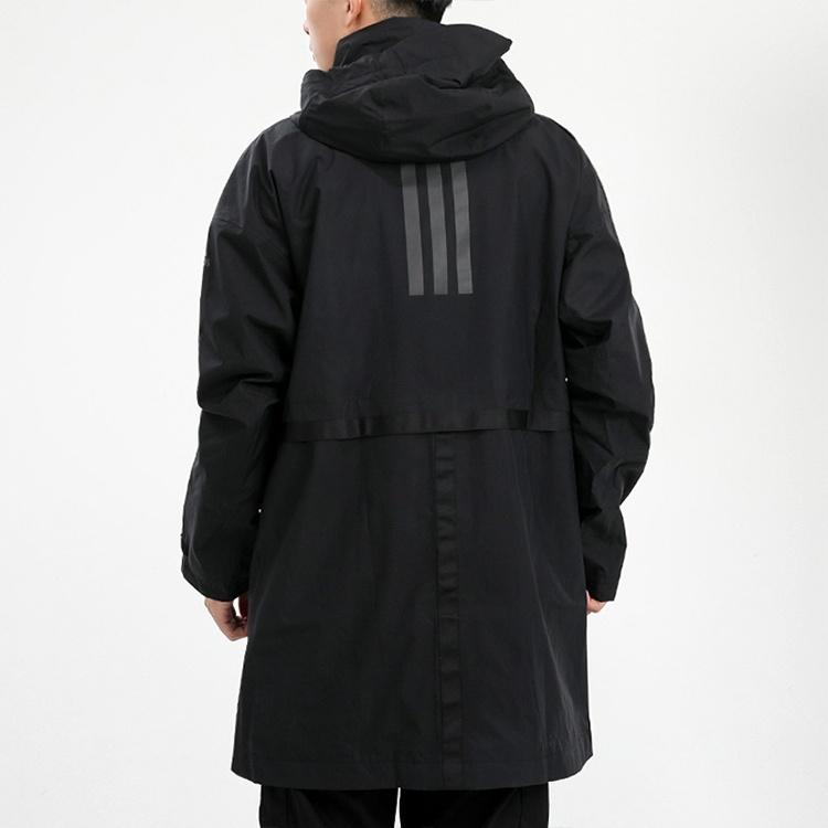 adidas Urban Parka R.R Hooded Sports Tatting Sports Coat Men Black Men's FI0632