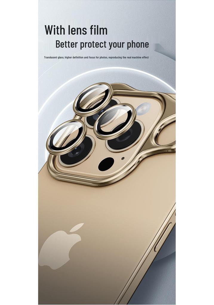 Kompatibel mit iPhone 17 Pro Max: Metall-Eckschutz in unregelmäßiger Form & randloser Linsenschutz für iPhone 14-13.
