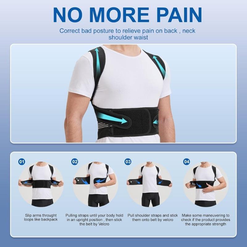 Adjustable Back Support Posture Corrector For Women Gym Yoga Belt Lumbar Shoulder Brace Corset Rehabilitation