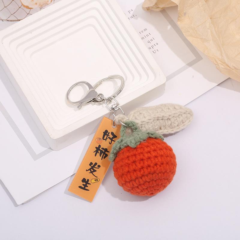 Red Persimmon Keychain: A Charming Souvenir for Students and Girlfriends