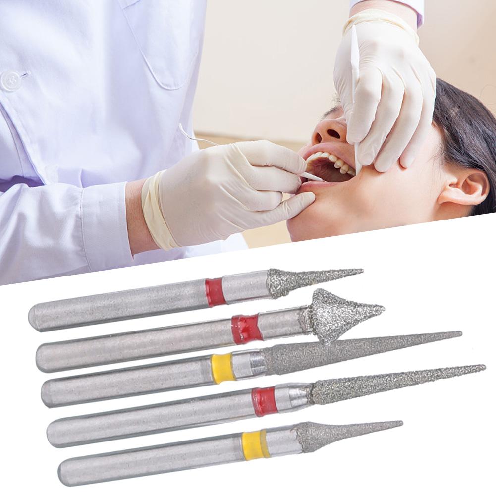 5pcs Dental High Speed Diamond Burs Orthodontic Interproximal Enamel Set Dentist Tools Lab