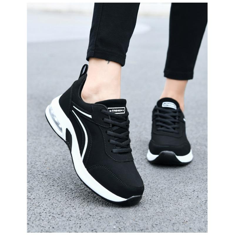 Autumn New Women's Shoes Fashionable and Comfortable Sports Shoes Thick Soled Fly Woven Mesh Casual Sports Women's Shoes