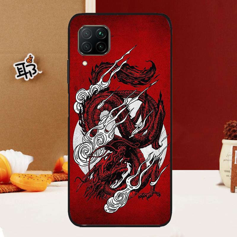 Chinese Style Crane Dragon For Huawei Nova 12s 12i 7i 8i 11i 11 9 10 SE Y60 Y61 Y70 Y72 Y73 Y90 Y91 P30 P40 Lite Case