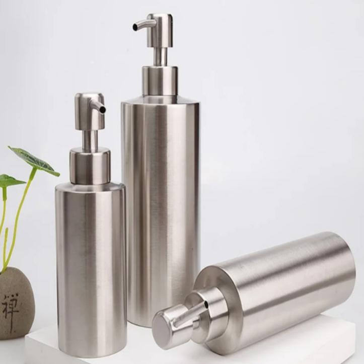 Liquid Soap Dispenser Bottle Gel Bottle 304 Stainless Steel Lotion Pump Hand Soap Kitchen Bathroom Dispenser 250ml/350ml/550ml