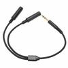6.35mm Stereo Male Plug to Dual Female Plug Cable 1 4 Inch 6.35mm Splitter Y Cable with Gold Plated Plug Socket 11.8in
