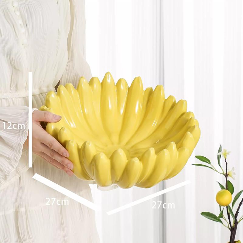 Creative Banana Shaped Storage Tray, Ceramic Fruit Tray, Household Snack Storage Tray, Living Room Desktop Storage Container