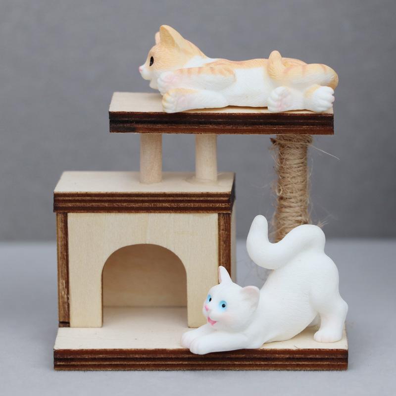 1 Stück 1:12 puppenhaus Miniatur Katze Klettergerüst Modell Haustier Möbel Wohnkultur Spielzeug Puppe Haus Zubehör