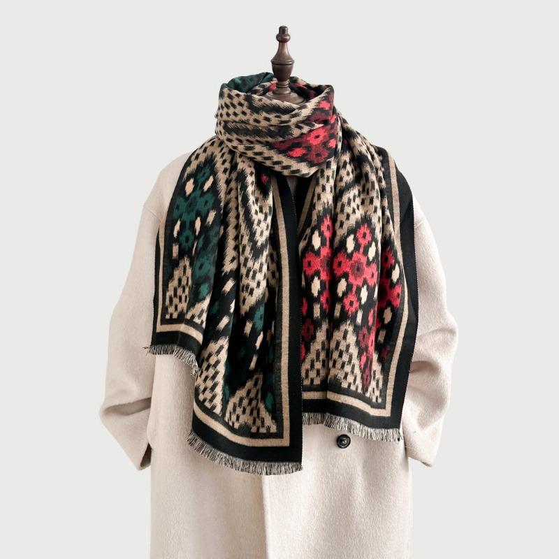 Scarf women's autumn and winter thickened imitation cashmere thermal air conditioner shawl design scarf srvs