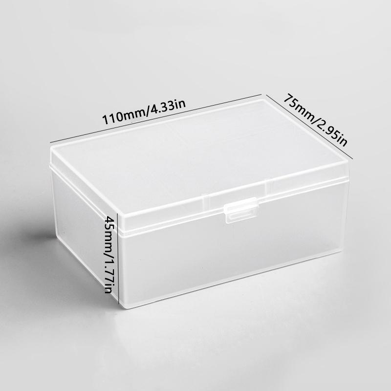 1/10pcs Rectangular Transparent Plastic Box Jewelry Card Stationery Storage Box Small Item Storage Box