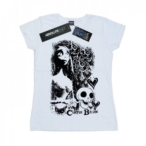 

Corpse Bride Womens/Ladies Skull Logo Cotton T-Shirt XXL білий