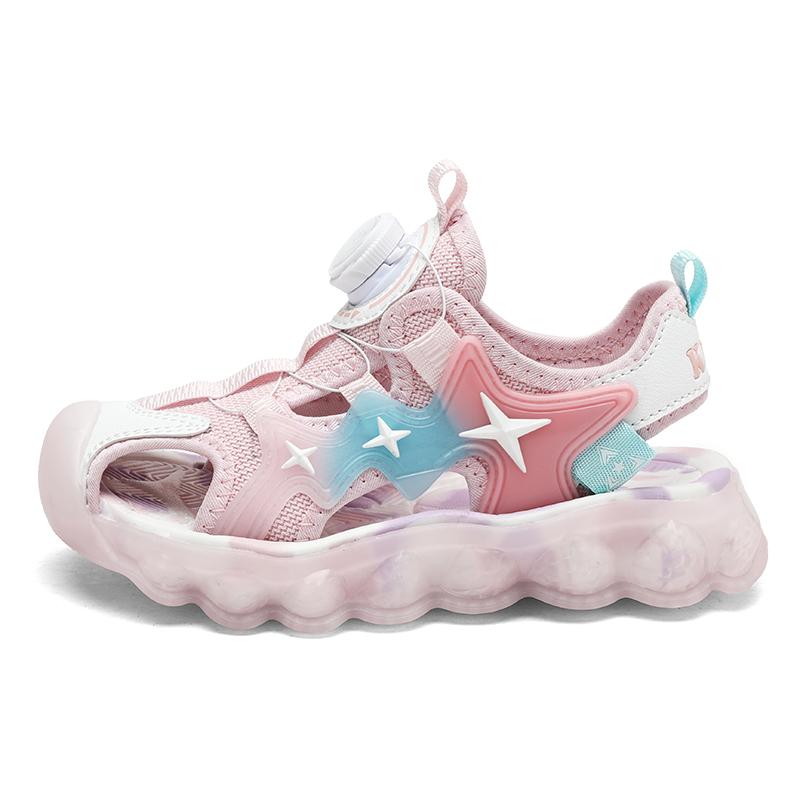 Summer Rotary Button Children's Closed Toe Sandals Beach Shoes Girls' Sports Beach Sandals