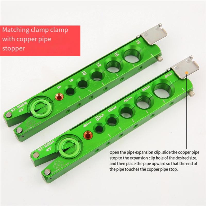 ABVA-Flaring Tool Air Conditioner Tool Reamer Copper Pipe Maintenance Eccentric Tube Expander Tool Splint Green Imperial