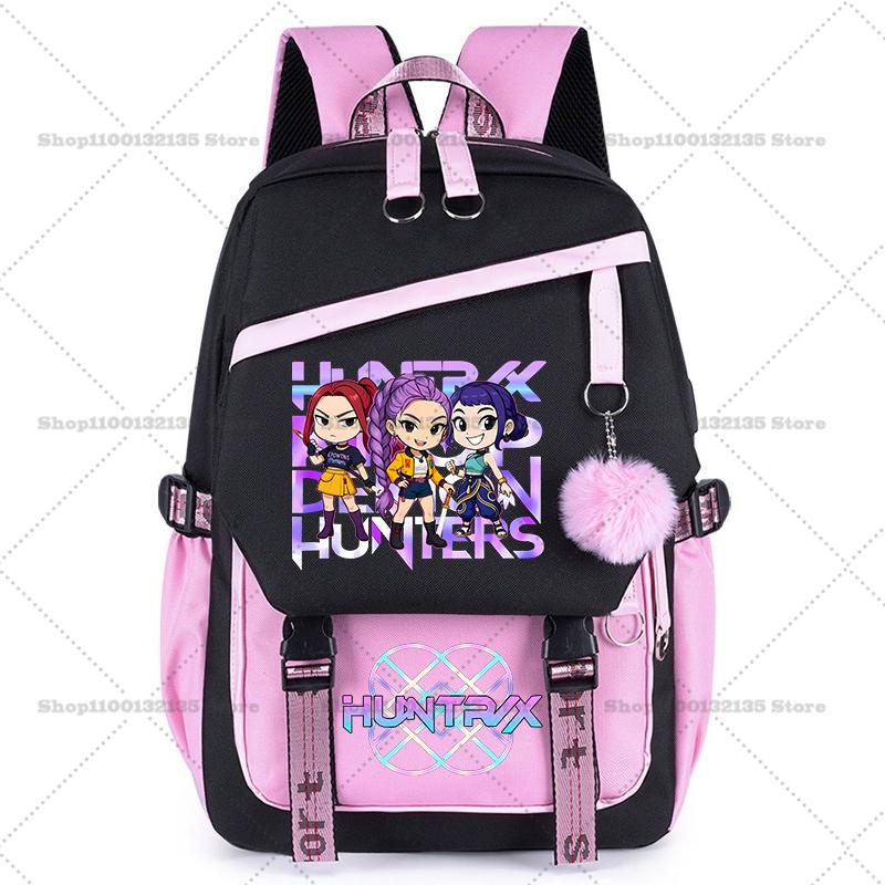 Kpop Dämonenjäger Rucksack für Junge Mädchen Schülerin Teenager Schultaschen Damen Herren Rucksack Kawaii Reise Rucksack Mochila Hohe Qualität Geschenk