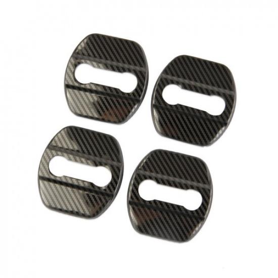 Stainless steel carbon fiber door lock cover trim buckle protection for KIA K5