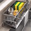 Multi-Functional Kitchen Sink Draining Rack Stainless Steel Sink Organizer  Bathroom