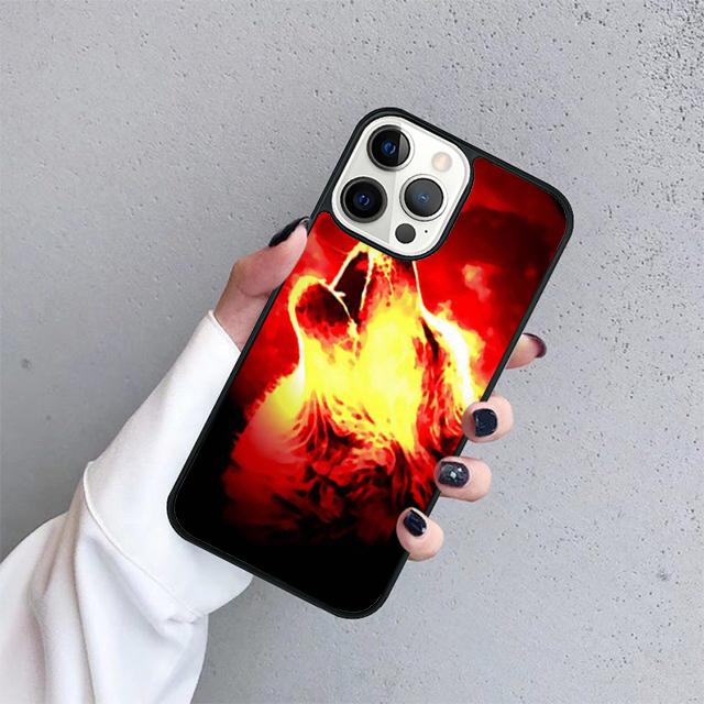 Animal Wolf Roar Phone Case Cover For iPhone 17 Air 15 16 14 13 12 Pro Max 11 Pro Max Plus Coque Shell