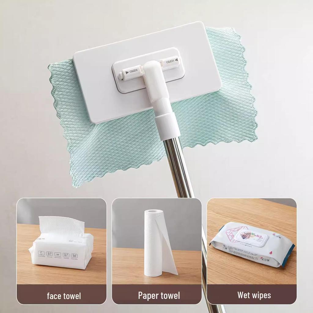 Multi-Functional Hands-Free Flat Mop with Wash-Free Face Towel for Home Use
