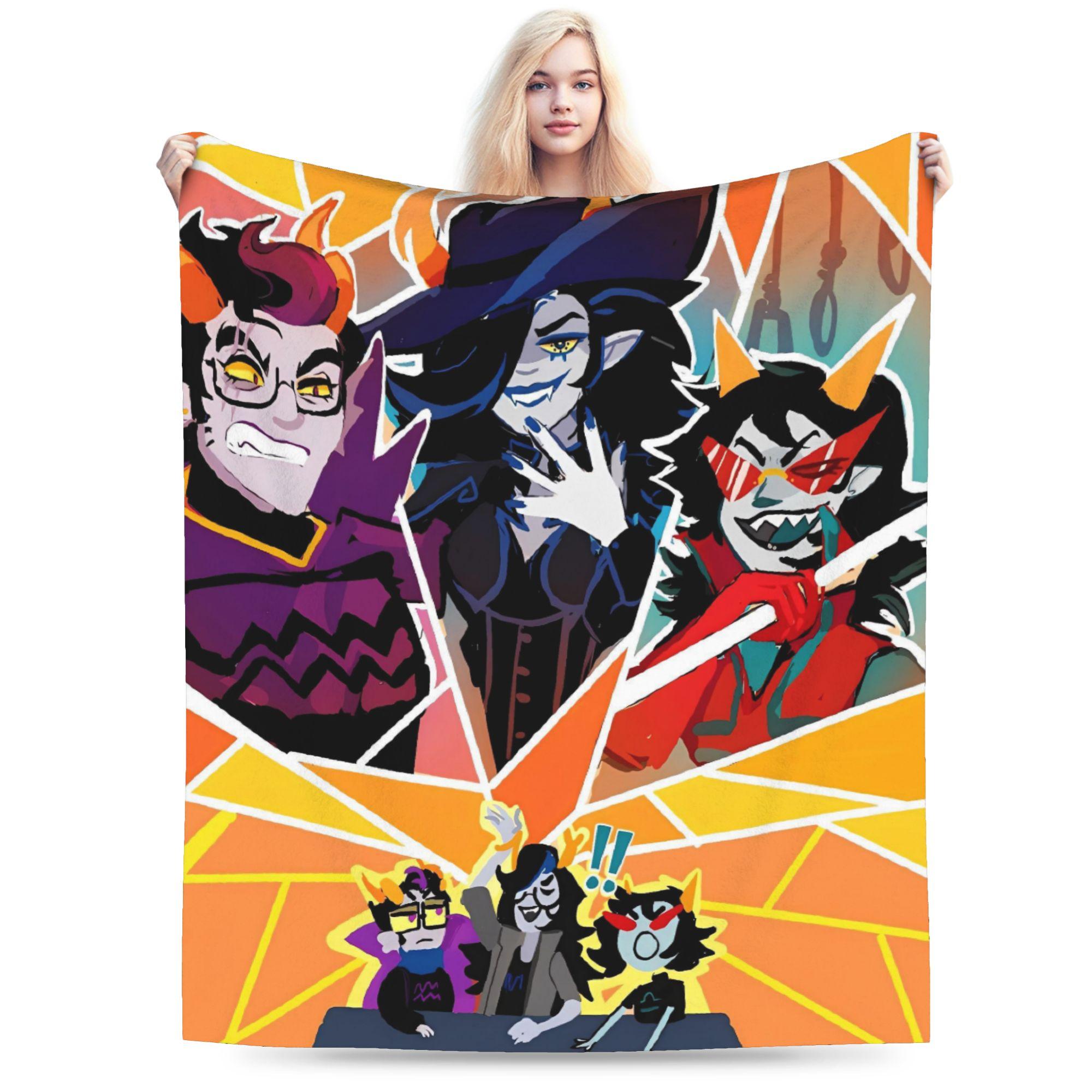 Monika Chen Unisex Homestucks Plush Blanket Kids Flannel Throw Blanket For Couch Bed Warm Soft Custom Quality Bedspread Birthday Gift