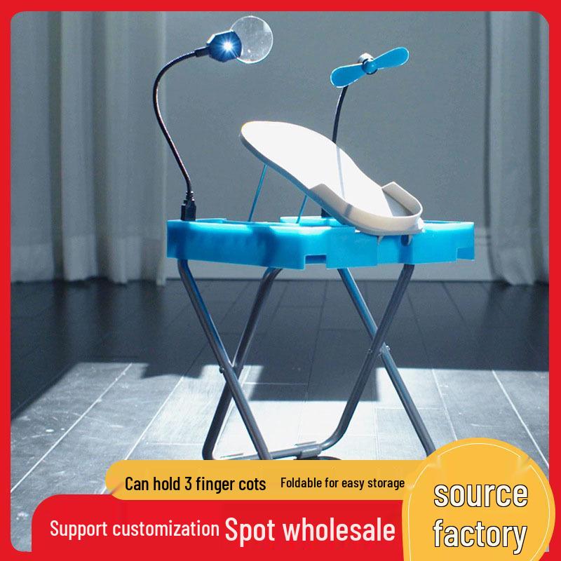 

Adjustable Salon Nail Art Stand with Light, Fan, and Foot Pedal Other