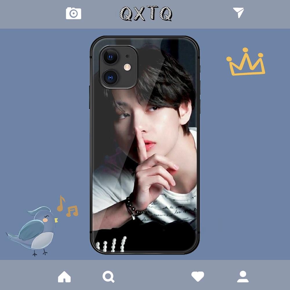 V Kim Tae Hyung Etui Young Star Na iPhone Samsung Galaxy Redmi Note S 17 16 15 14 13 20 24 25 54 Pro Max Ultra Fe Pokrowiec ze Szkła Hartowanego