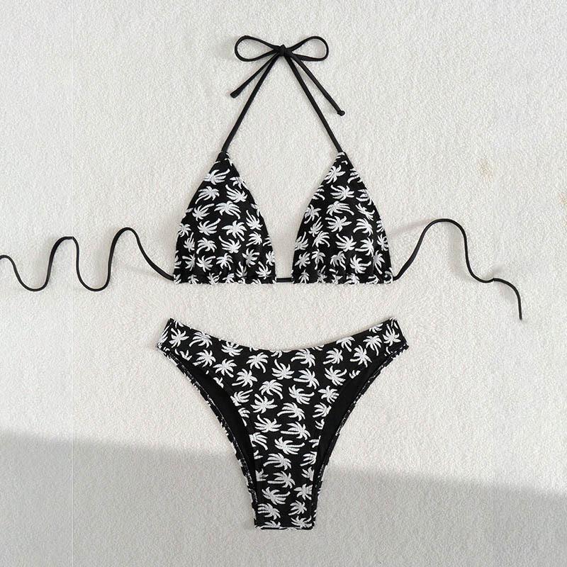 TS JYL-SW188 Printed Tie Back Bikini, Tummy Control Two-Piece Swimwear S