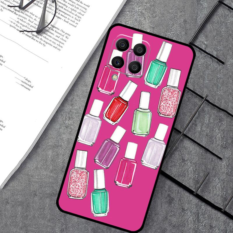 Beautiful Nail Polish Enamel Color Case For Samsung Galaxy M14 M12 M11 M13 M15 M06 M16 M36 M56 M31 M53 M32 M52 M35 M55 M34 M54