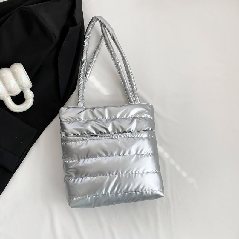 Trendy Minimalist Handbag In Black Gold Silver And Pink Elegant Large Tote For Everyday Use