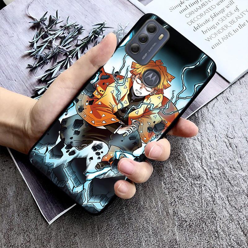 Demon Slayer Zenitsu Phone Case for Motorola Moto E32 E20 E40 G22 G52 G20 G30 G100 G60 G50 G10 GPure GStylus G9 One Action Macro