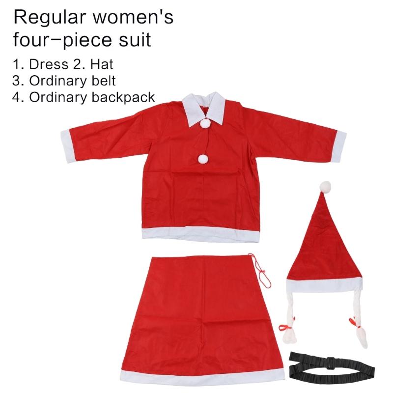 Santa Suit Christmas Santa Clauses Costume for Men Women Adults 3/4/5/6/7 Santa Costume Outfits Funny Santa Bear Hat