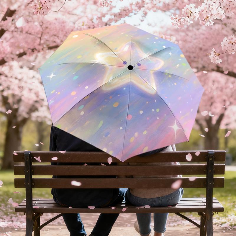 Magical Starry Sky Umbrella: A Delightful Companion for Outdoor Adventures, Featuring Automatic Opening and Closing
