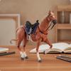 Horse Figurine with Saddle Realistic Detailed for Scene Building