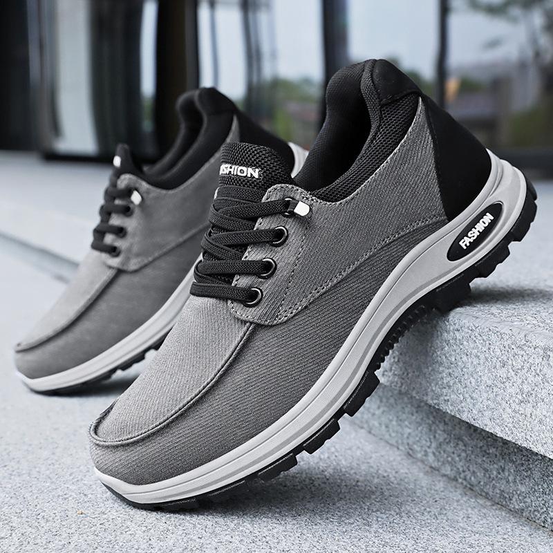 Shoes Men's Shoes New Summer Breathable Sports Shoes Shallow Mouth Thick Sole Men's Cloth Shoes Comfortable Running Shoes Soft Sole Single Shoes