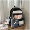 School bag new high-value college style fresh and sweet backpack junior high school students contrasting color splicing bar backpack