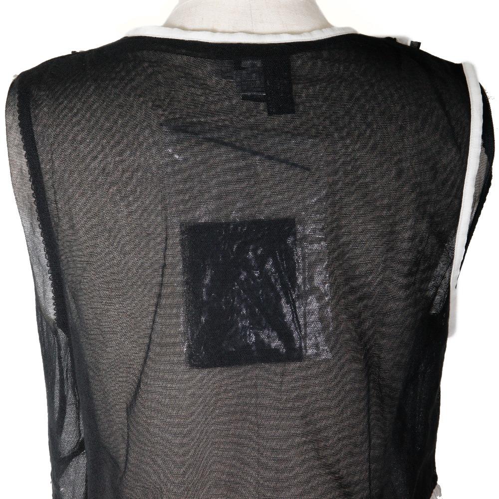 Chanel No Sleeve Tank Top P30617V13551 07P Black Cotton Women Used