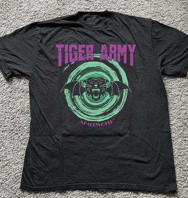 Tiger Army - Afterworld Album Poster Schwarze Baumwolle Alle Größen T-Shirt Tops Tee