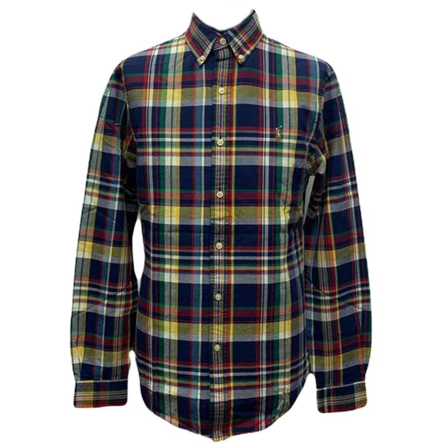 Polo Ralph Lauren Plaid Slim Fit Long Sleeve Shirt Men Shirts 710954522-001
