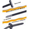 50 PCS Nylon Universal Cable Tie Buckles For Car - Automotive Zipper Clips, Plastic Rivets, Grip Auto Zip Tie Buckles, DIY Snap-Fit Ziptie Bumper