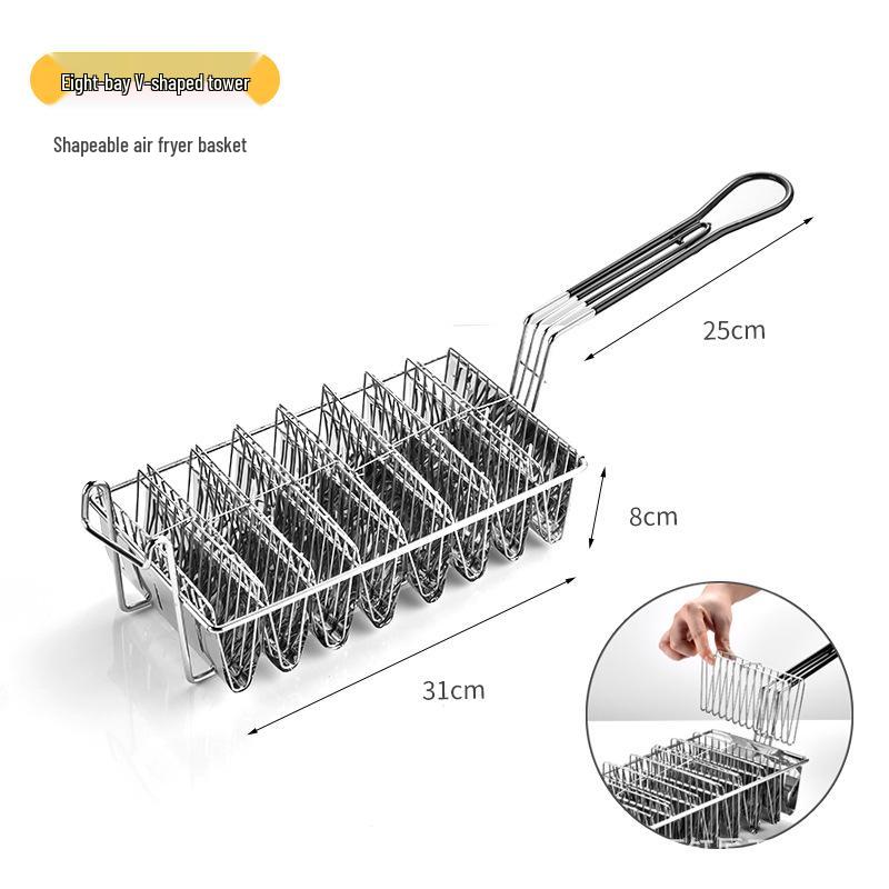 304 Stainless Steel V-Shaped Taco Holder for 2 or 3 Tortillas