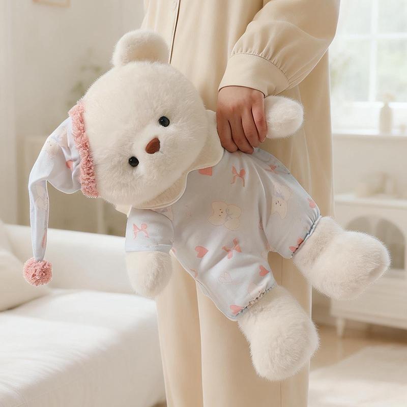 Sweet Dreams Cartoon Pajamas Bear Plush Toys Premium Handmade Baby Bear Doll Gentle Kids Sleeping Appease Toys Birthday Gift