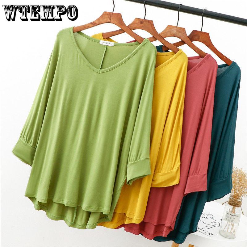 Spring and Summer Modal Loose Underlay Solid T Shirt Versatile Top