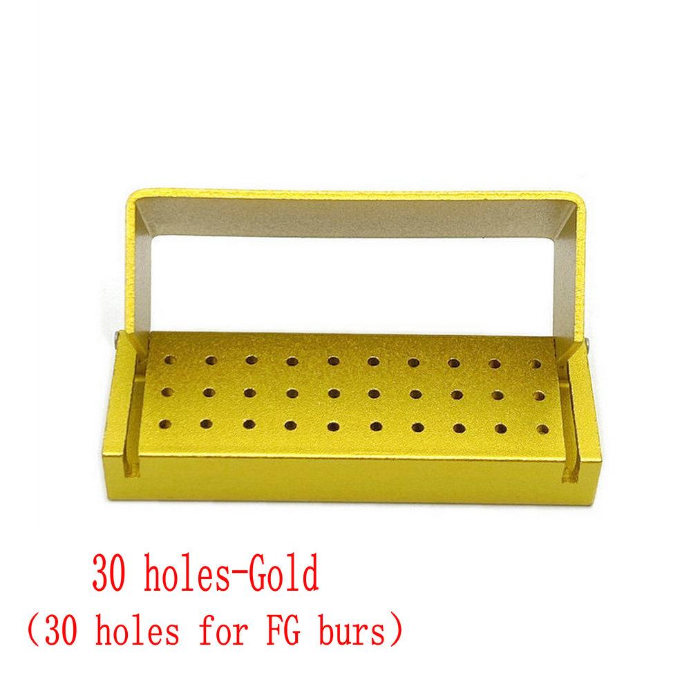 15/30 holes Dental Diamond Burs Holder Block Disinfection Box Autoclave ALUMINIUM Bur Holder Dentist Tools