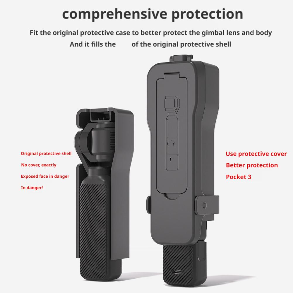 Protective Case For DJI Pocket 3 Flip Cover with 5 Filter Slots And Elastic Band Pocket 3 Accessories Anti-Scratch Cover