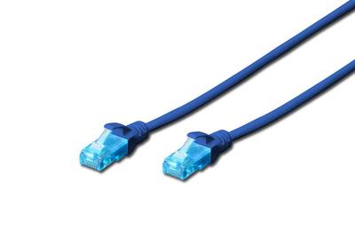 Patchcord DIGITUS UTP Kat. 5e 0,5m PVC Niebieski