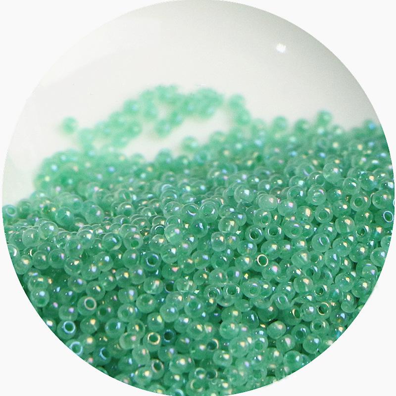 2mm Irisierende Glas-Samenperlen: Cremige Wolke für DIY Schmuck & Armbänder