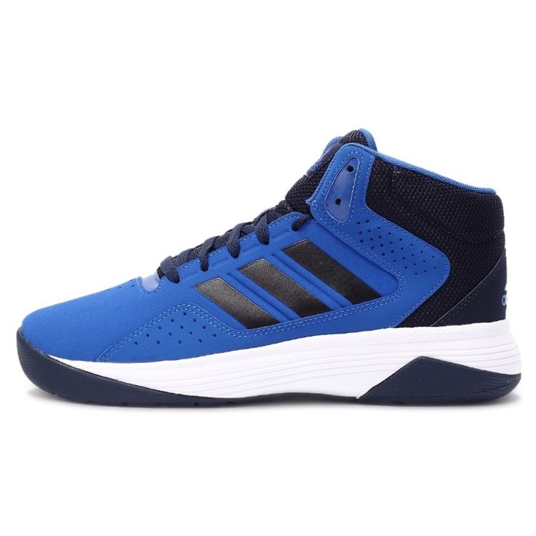 Adidas Cloudfoam Ilation Round Toe Lace-Up Non-Slip Durable Mid-Top Basketball Shoes Unisex Sneakers Blue AQ1558