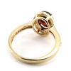 Gold Plated Ring 'Victorina' Golden Garnet - 12x11 Mm