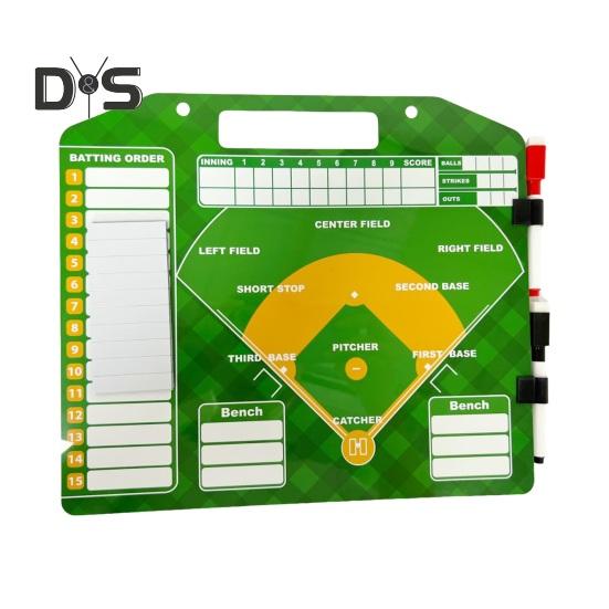 Magnetic Baseball Lineup Board for Dugout Double-Sided Baseball Coaching Broad with 30 Lineup Cards Baseball Tactical Clipboard
