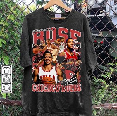 Vintage 90S Derrick Rose T-Shirt, Retro American Basketball Tee For Man Woman Unisex T-Shirt